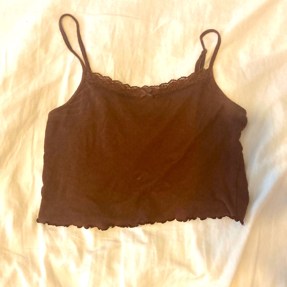 Cropped spaghetti string tank top⚡️